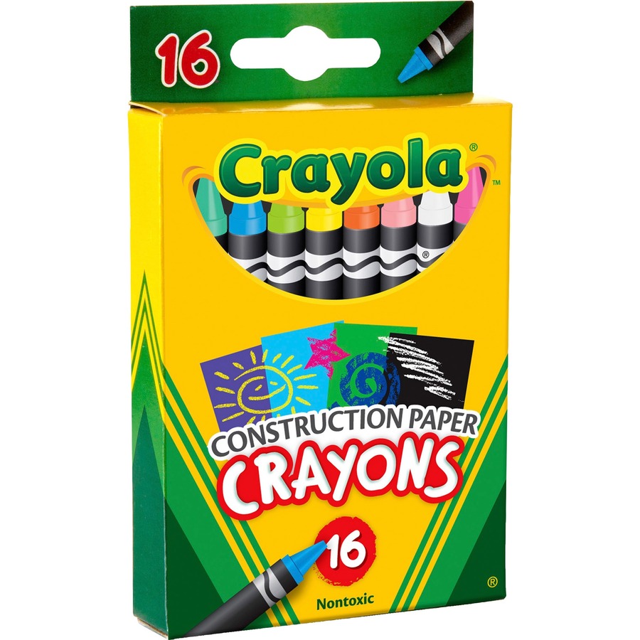 Crayola 16 Construction Paper Crayons - Assorted - 16 / Box - Burris Inc