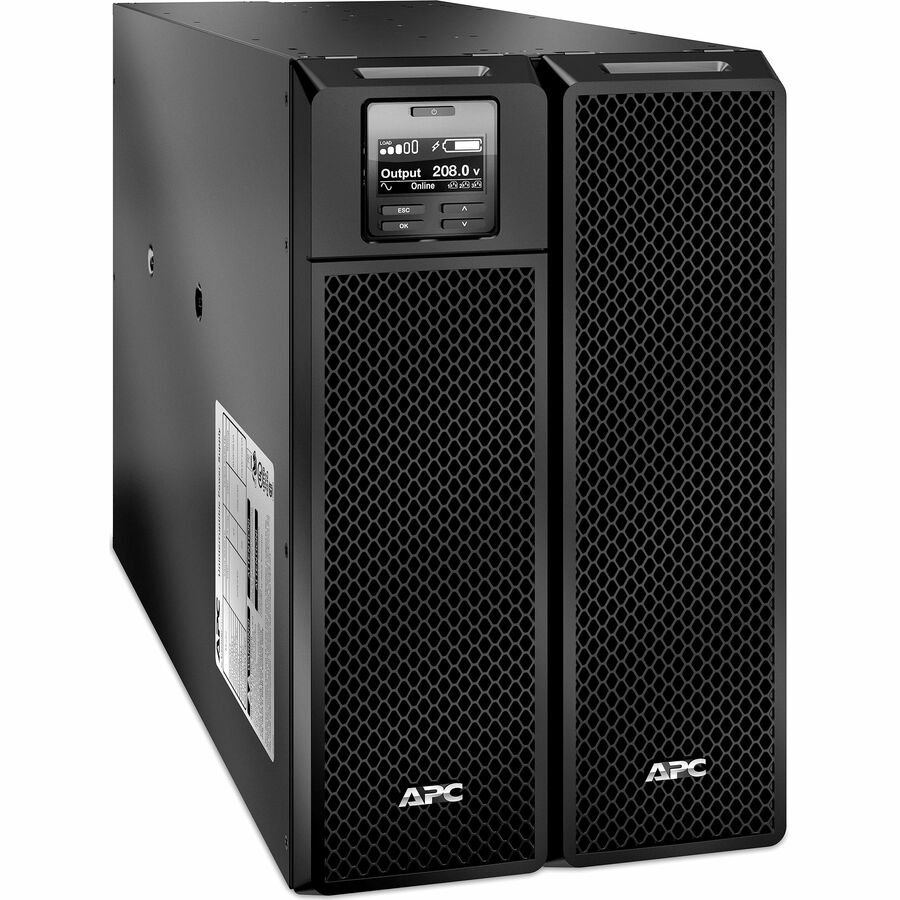APC Smart-UPS On-Line, 10kVA/10kW, Tower, 208V, 4x L6-20R+2x L6-30R NEMA outlets, Network Card+SmartSlot, Extended runtime, W/O rail kit