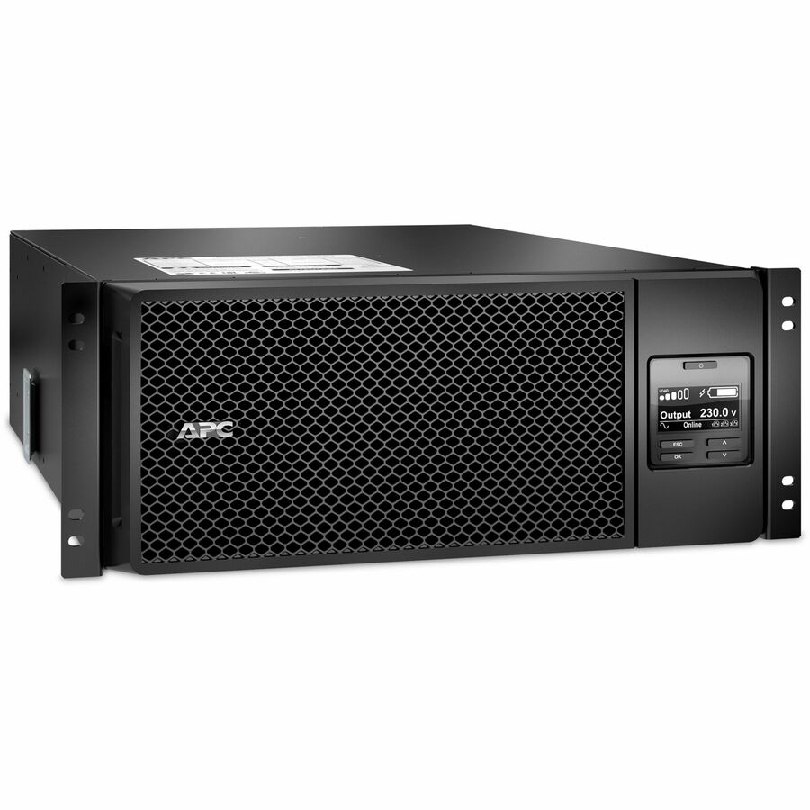 APC Smart-UPS On-Line, 6kVA/6kW, Rackmount 4U, 208V, 6x C13+4x C19 IEC outlets, Network Card+SmartSlot, Extended runtime, W/ rail kit