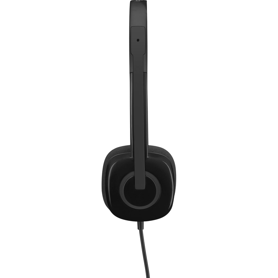 Do præst hæk Logitech H151 Stereo Headset with Rotating Boom Mic (Black) - Stereo -  3.5MM AUDIO JACK CONNECTION - Wired - In-Line Control - 22 Ohm - 20 Hz - 20  kHz - Over-the-head -
