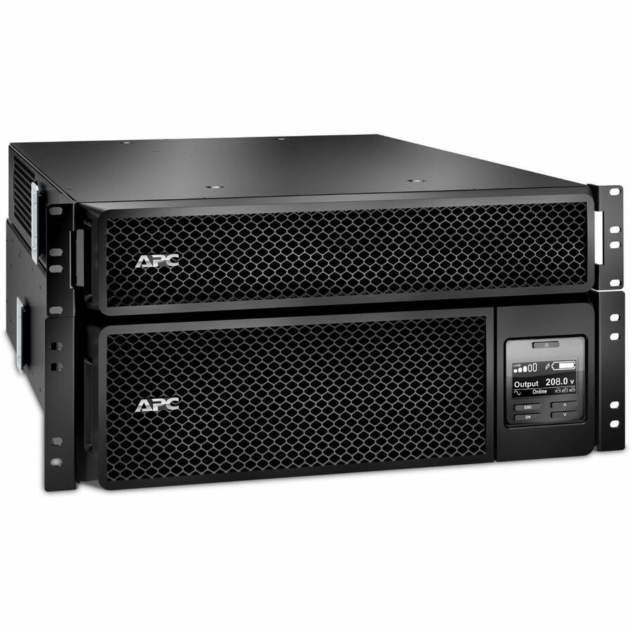APC Smart-UPS On-Line, 5kVA, Rackmount 5U, 208V, 12 5-20R+2 L6-20R+2 L6-30R NEMA, Network Card+SmartSlot, W/ rail kit, W/ transformer 208V to 120V