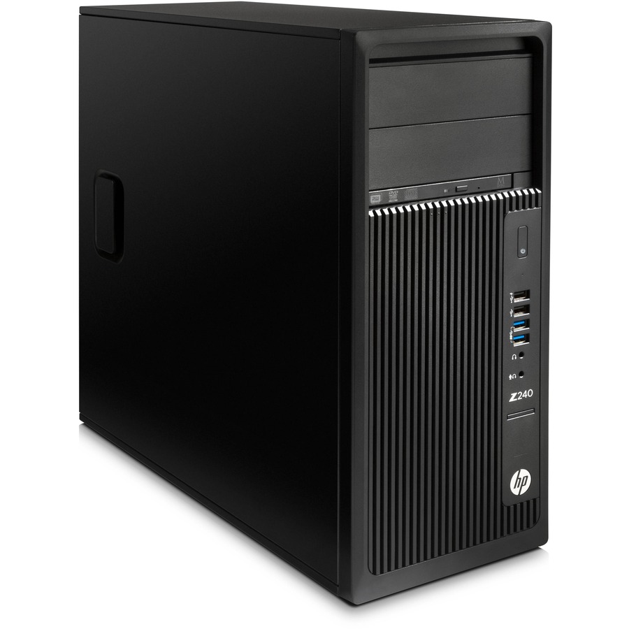 HP Z240 Workstation - 1 x Intel Xeon Quad-core (4 Core) E3-1245 v5 3.50 GHz - 16 GB DDR3 SDRAM RAM - 512 GB SSD - Tower - Black