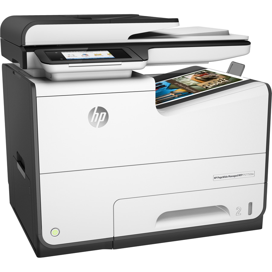 HP PageWide Managed P57750dw Page Wide Array Multifunction Printer-Color-Copier/Fax/Scanner-50 ppm Mono/50 ppm Color Print-2400x1200 dpi Print-Automatic Duplex Print-80000 Pages-550 sheets Input-1200 dpi Optical Scan-Color Fax-Wireless LAN