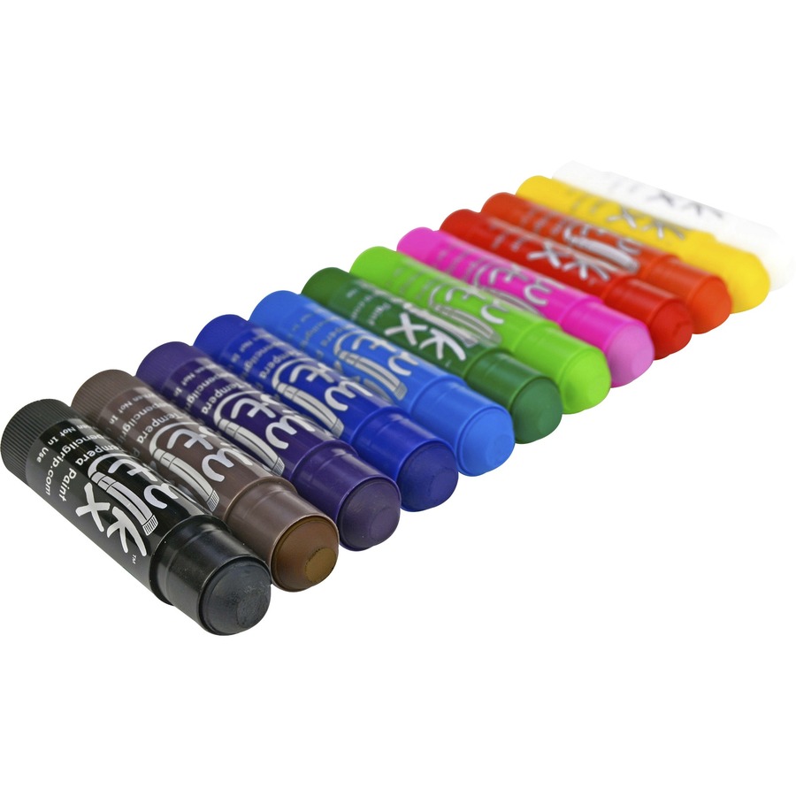 The Pencil Grip Kwik Stix 12-color Solid Tempera Paint, Assorted