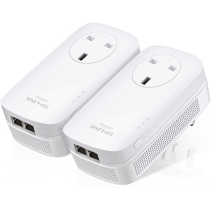 TP-Link TL-PA9020P KIT - AV2000 2-Port Gigabit Passthrough Powerline Starter Kit