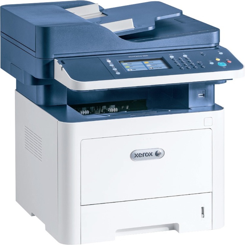 Xerox WorkCentre 3335/DNI Laser Multifunction Printer-Monochrome-Copier/Fax/Scanner-35 ppm Mono Print-1200x1200 dpi Print-Automatic Duplex Print-50000 Pages-300 sheets Input-600 dpi Optical Scan-Wireless LAN