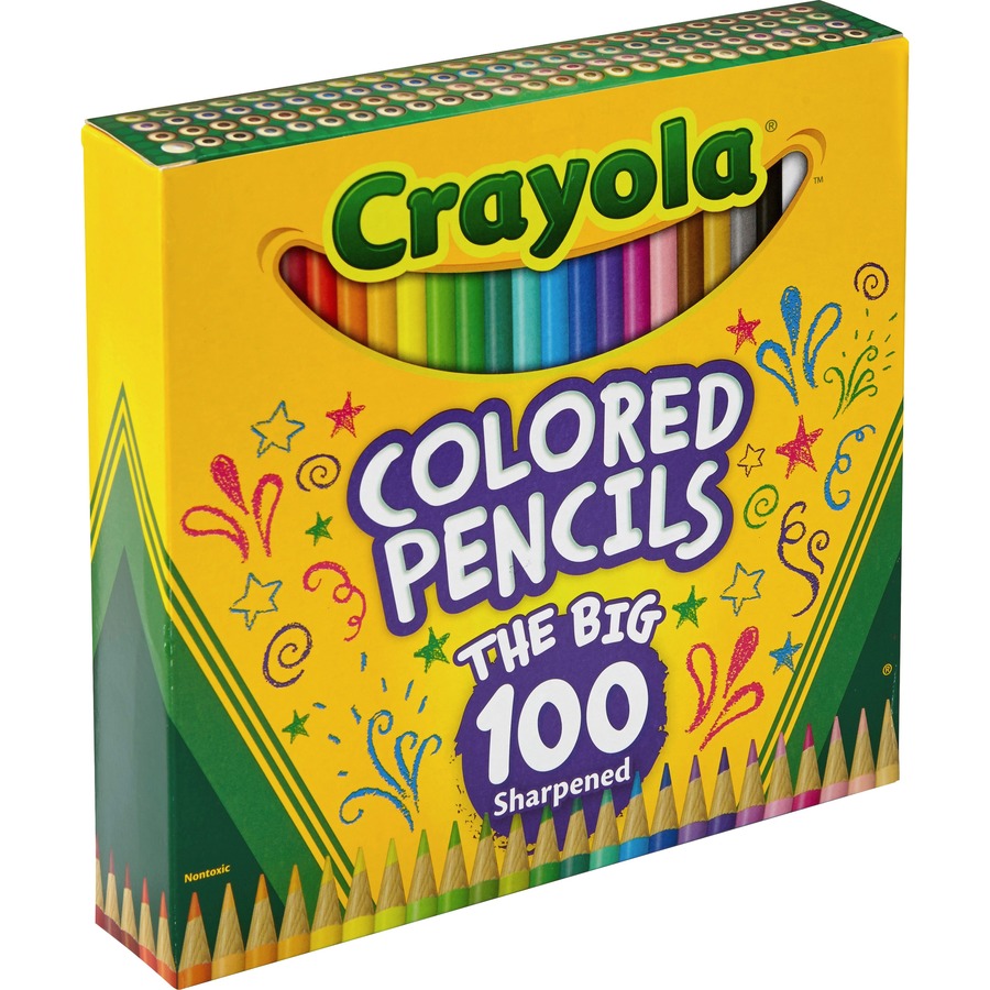 Crayola 100-count Colored Pencils - Unique Colors - Pre-sharpened ...