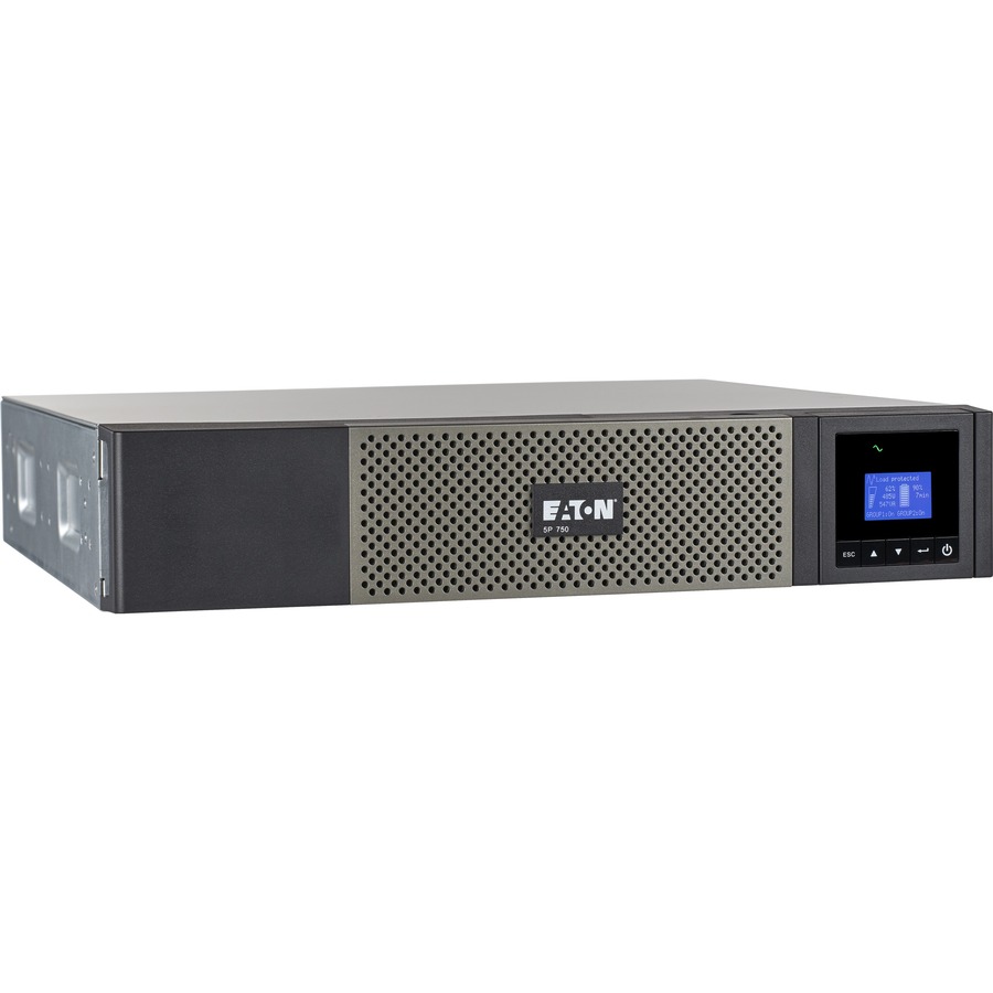 Eaton 5P UPS 750VA 600W 120V Line-Interactive UPS, 5-15P, 10x 5-15R Outlets, 16-Inch Depth, True Sine Wave, Cybersecure Network Card Option, 2U