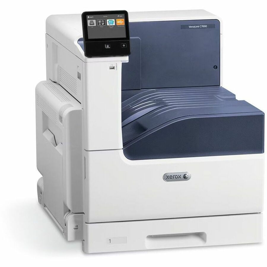 Xerox VersaLink C7000 Single Function Color Printer 35ppm. Duplex, 520 Sheet Standard Tray, 1200x2400 dpi Led, Postscript, 2GB 5 Inch Touch Screen User Interface