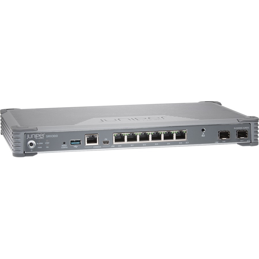 Juniper SRX300 Router - 6 Ports - Management Port - 2 - Gigabit Ethernet - Desktop