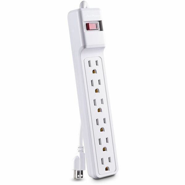 CyberPower 6-Outlet 900J Surge Suppressor/Protector - 6-ft Cord White (CSB606W)