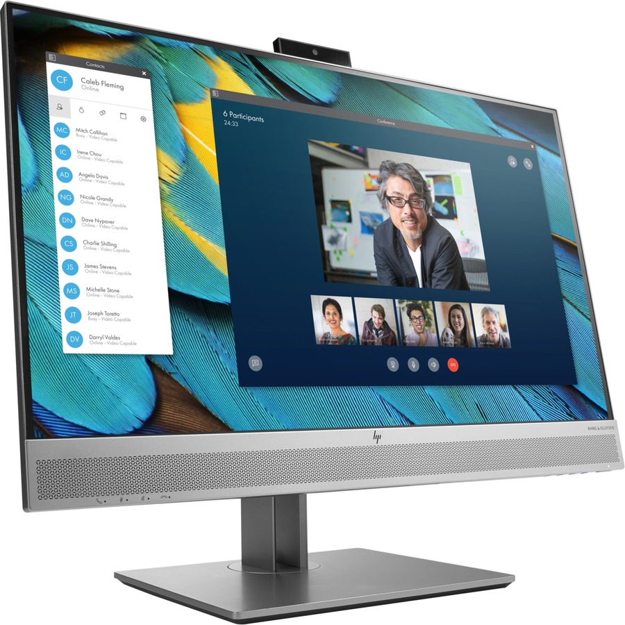 HP Business E243m Webcam Full HD LCD Monitor - 16:9 - Silver, Black