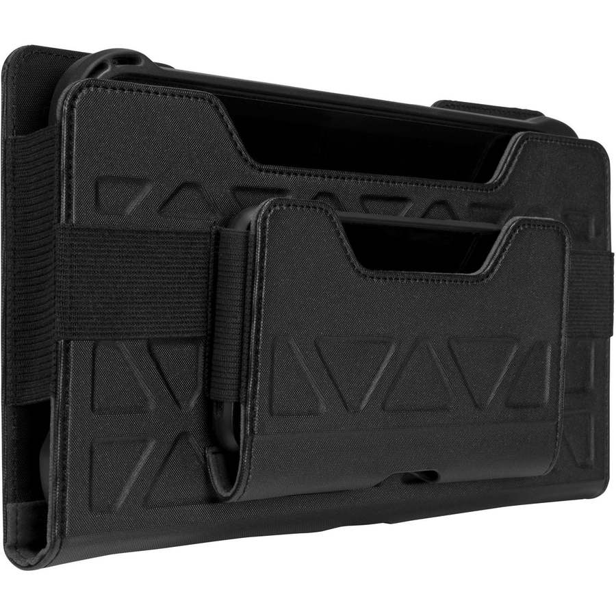 Targus Field-Ready THZ712GLZ Carrying Case (Holster) for 7" to 8" Samsung Galaxy Tab Active3 Tablet, Smartphone, Radio, Pen, Stylus - Black