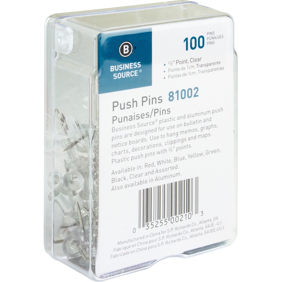 Picture of Business Source 1/2" Head Push Pins