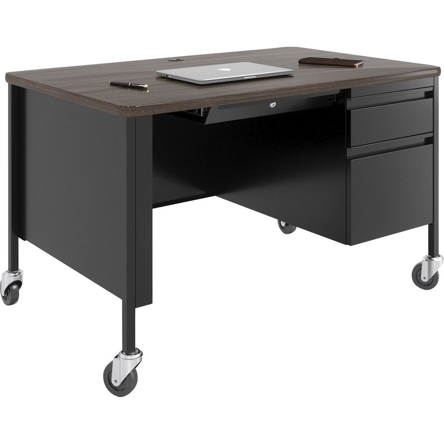 Picture of Lorell Fortress Series 48" Mobile Right-Pedestal Teachers Desk