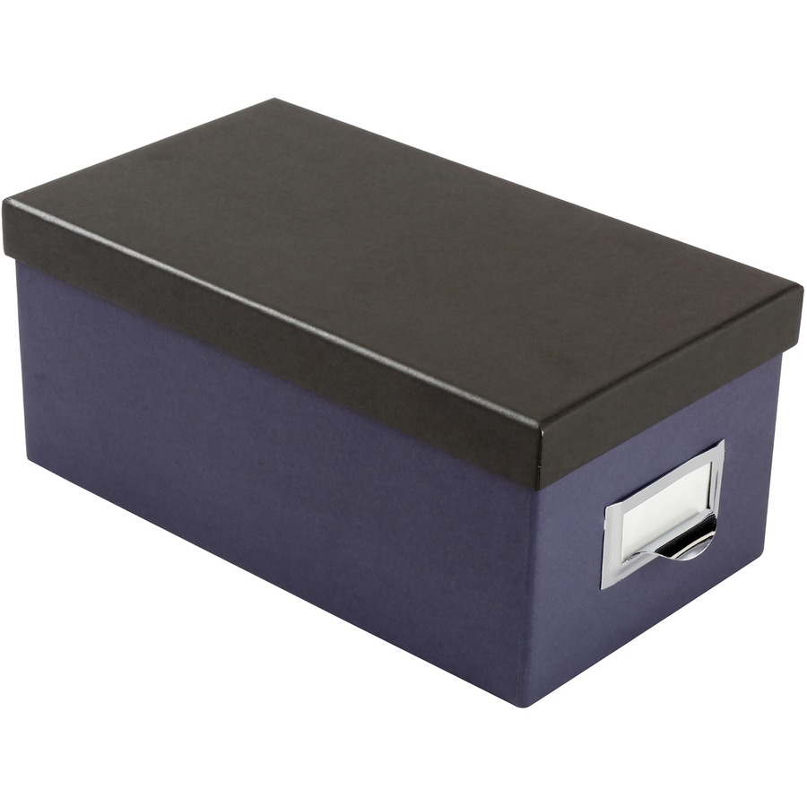 4x6 Index Card Box, Black, 2 PK 