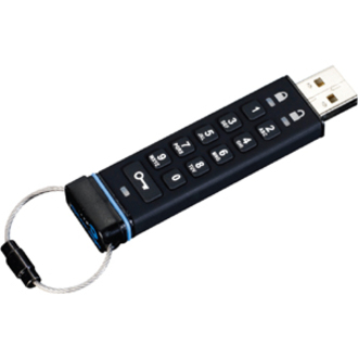 iStorage datAshur 16 GB Secure Flash Drive | Password protected | Dust & Water Resistant | Portable | Hardware Encryption | USB 2.0 | IS-FL-DA-256-16