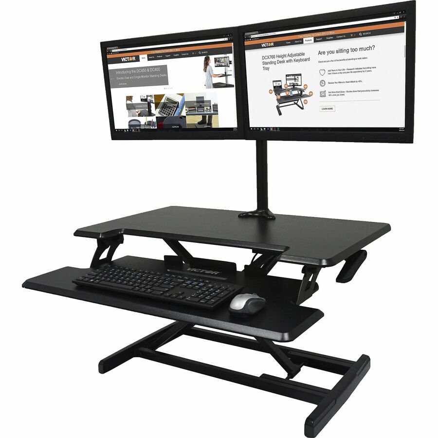 High Rise™ Mobile Adjustable Standing Desk with Keyboard Tray