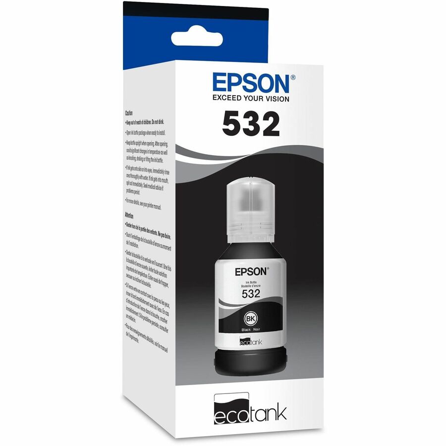 Epson T532 Ink Bottle - Inkjet - Black - 6000 Pages - 120 mL - Extra High Yield - 1 Pack