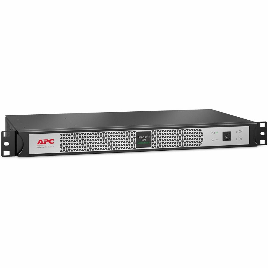 APC Smart-UPS, Line Interactive, 500VA, Lithium-ion, Rackmount 1U, 120V, 4x NEMA 5-15R outlets, SmartConnect Port, Short Depth