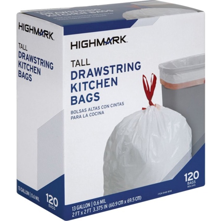 Highmark Trash Bags, 13 Gallons, Box Of 120 Bags | Admiral Express