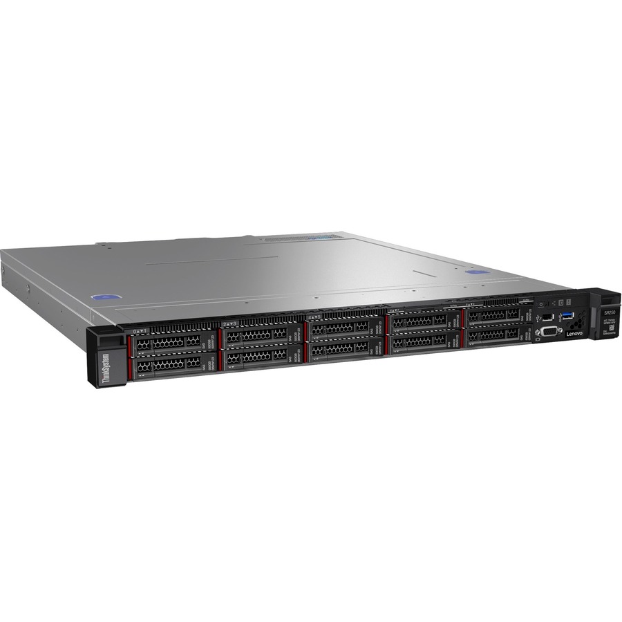 Lenovo ThinkSystem SR250 7Y51A04RNA 1U Rack Server - 1 x Intel Xeon E-2236 3.40 GHz - 8 GB RAM - Serial ATA/600 Controller