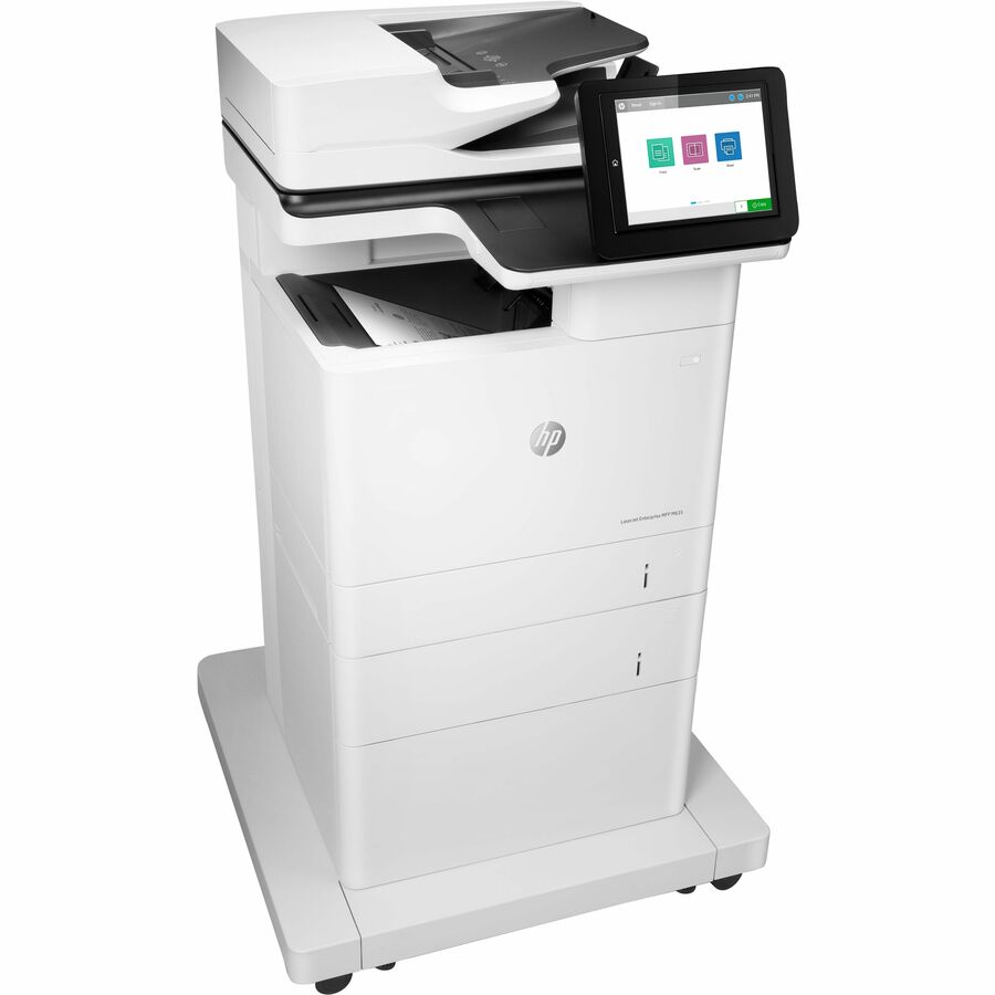 HP LaserJet M635 M635fht Laser Multifunction Printer-Monochrome-Copier/Fax/Scanner-65 ppm Mono Print-1200x1200 Print-Automatic Duplex Print-300000 Pages Monthly-1200 sheets Input-Color Scanner-600 Optical Scan-Monochrome Fax-Gigabit Ethernet