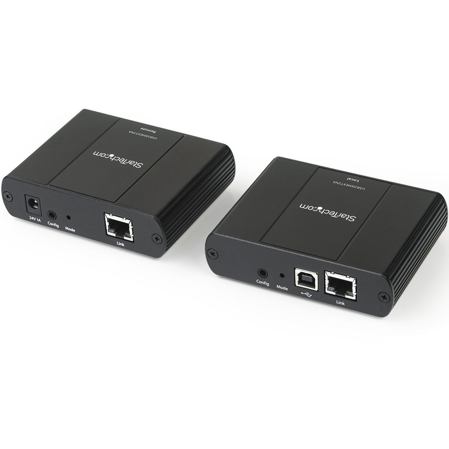 StarTech.com 4 Port USB 2.0 Extender Hub over Cat5e or Cat6 Ethernet Cable - 330ft/100m Metal USB 2.0 Extender Kit - ESD, Powered, 480mbps