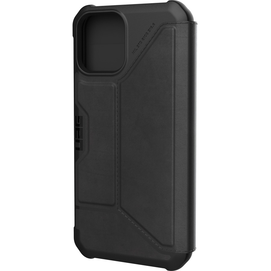 Urban Armor Gear Metropolis Carrying Case (Folio) Apple iPhone 12 Pro, iPhone 12 Pro Smartphone - LTHR ARMR Black