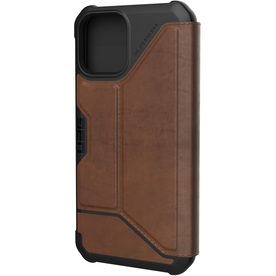 Urban Armor Gear Metropolis Carrying Case (Folio) Apple iPhone 12, iPhone 12 Pro Smartphone - LTHR ARMR Brown