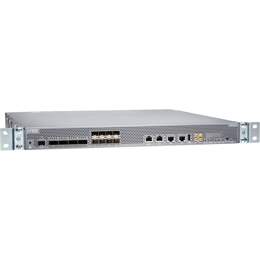 Juniper MX-series MX204 Router - 18 - 100 Gigabit Ethernet - 1U - Rack-mountable - 1 Year