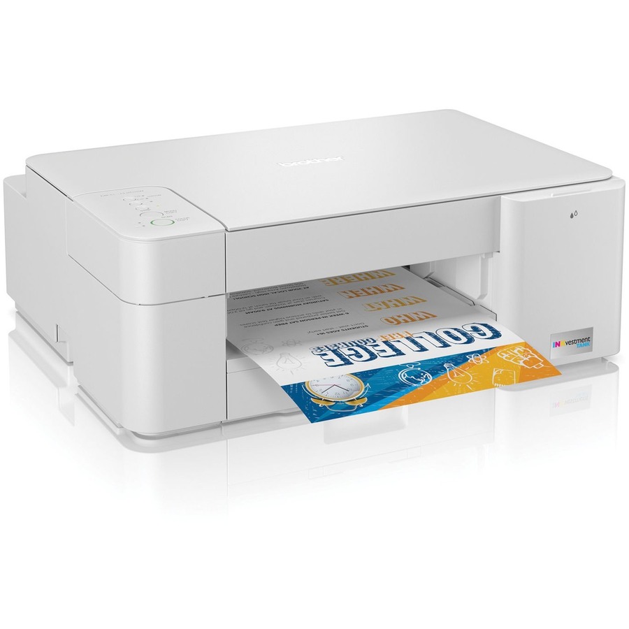 Brother INKvestment Tank MFC-J1205W Wireless Inkjet Multifunction Printer-Color-Copier/Scanner-1200x6000 Print-2500 Pages Monthly-150 sheets Input-Color Scanner-2400 Optical Scan-Wireless LAN-Mopria-Apple AirPrint-Wi-Fi Direct-Brother Mobile Connect