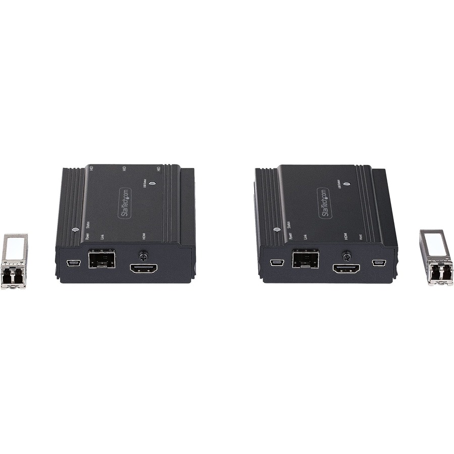 StarTech 4K HDMI KVM Extender over Fiber, HDMI Video & USB over Fiber, up to 984ft/300m (MultiMode), 10G MMF SFP+ Modules, TAA