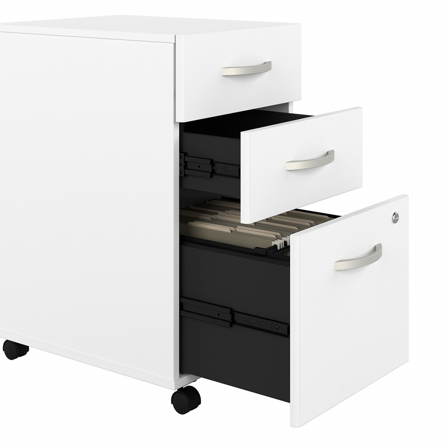 Bush Business Furniture Studio A 36W Computer Desk with 3-Drawer Mobile File Cabinet