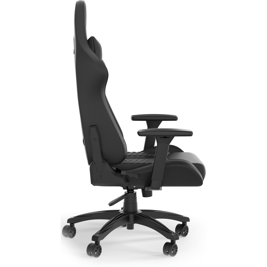 Corsair TC100 RELAXED Gaming Chair - Leatherette - For Gaming - Memory Foam, Steel, Nylon - Black