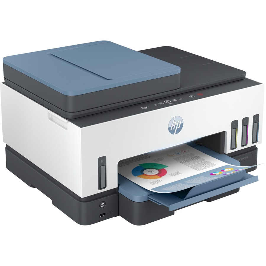 HP 7602 Wired & Wireless Smart Tank Inkjet Multifunction Printer - Color