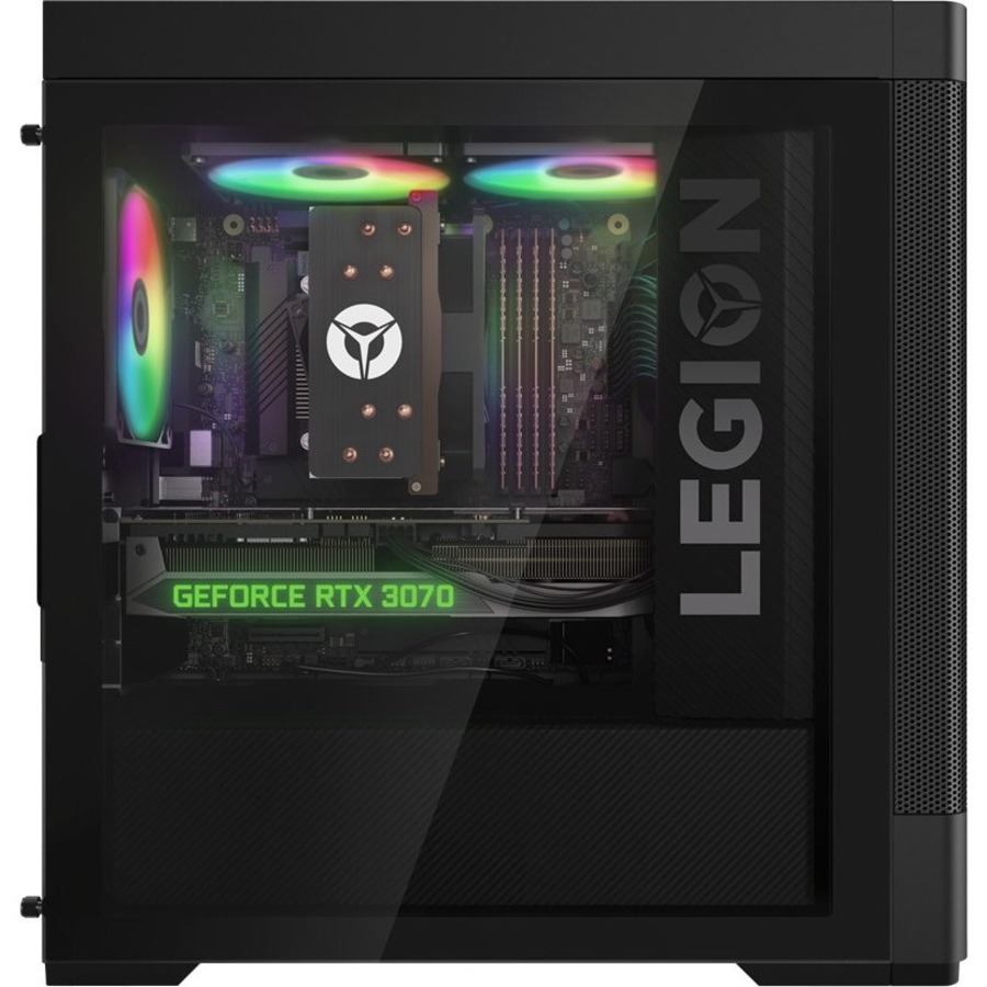 Lenovo Legion T5 26IAB7 90SU001BUS Gaming Desktop Computer - Intel Core i7 12th Gen i7-12700 Dodeca-core (12 Core) 2.10 GHz - 16 GB RAM DDR5 SDRAM - 1 TB M.2 PCI Express NVMe 4.0 x4 SSD - Tower - Black