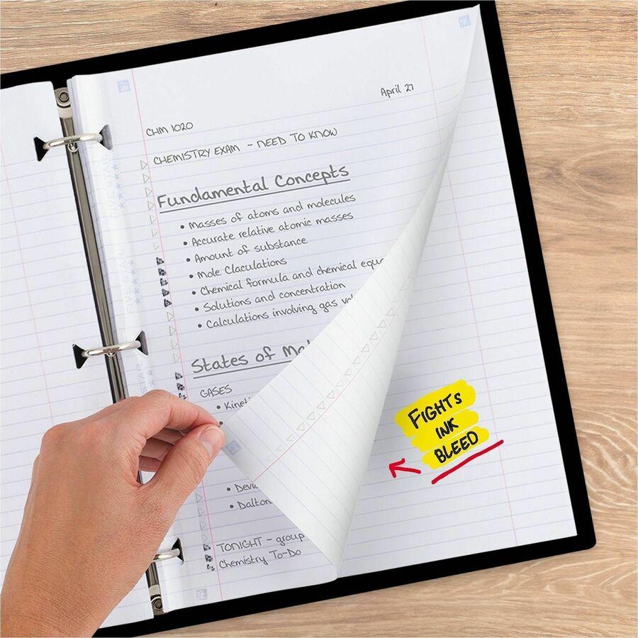 Picture of Five Star Reinforced Filler Paper, 80 sheets, college ruled, letter, reinforced, tear resistant, EA
