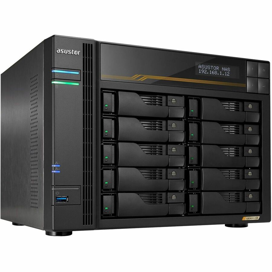 Asustor Lockerstor 10 Gen3 AS6810T 10 Bay NAS, Quad-Core 2.3GHz