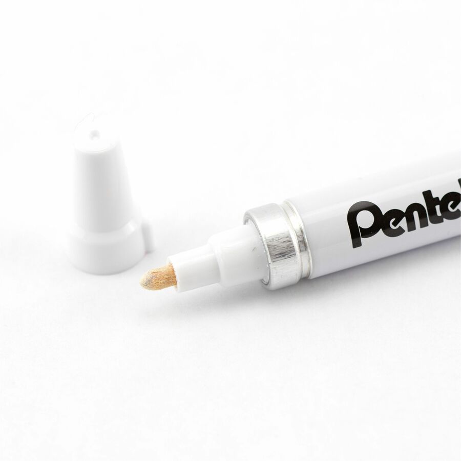 Pentel White Permanent Marker, Medium Point (3.9mm)