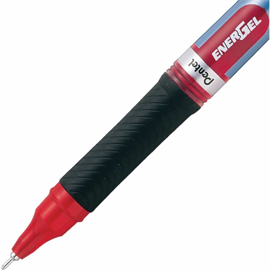 Pentel EnerGel Liquid Gel Pen, (0.5mm) Needle Tip, Red Ink