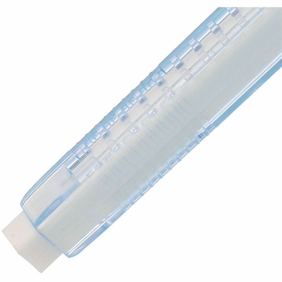 Pentel CLIC ERASER, Rectangular Retractable Eraser, Blue Transparent Barrel