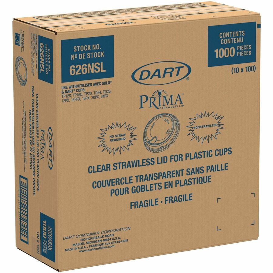 Picture of 12–24 oz PET Strawless Lids, Clear, 1/CT
