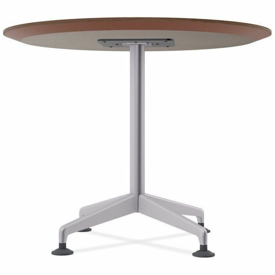 Picture of Zia Flip Table, 42 Round x 42, Nesting Castors, Laminate, Walnut, 1 EA
