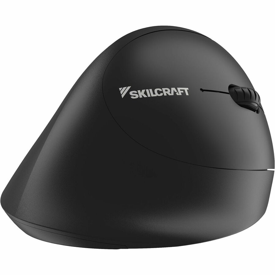 Picture of 2.40 GHz and Bluetooth Wireless Vertical Computer Mouse, Black, USB Receiver, Scroll Wheel, AA Battery, Ergonomic, EA