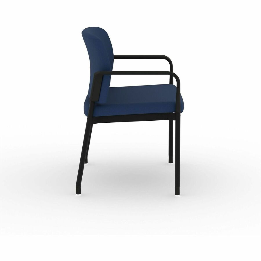 Picture of Accommodate Guest Chair, blue, fixed arms, steel frame, vinyl seat, guest seating, EA
