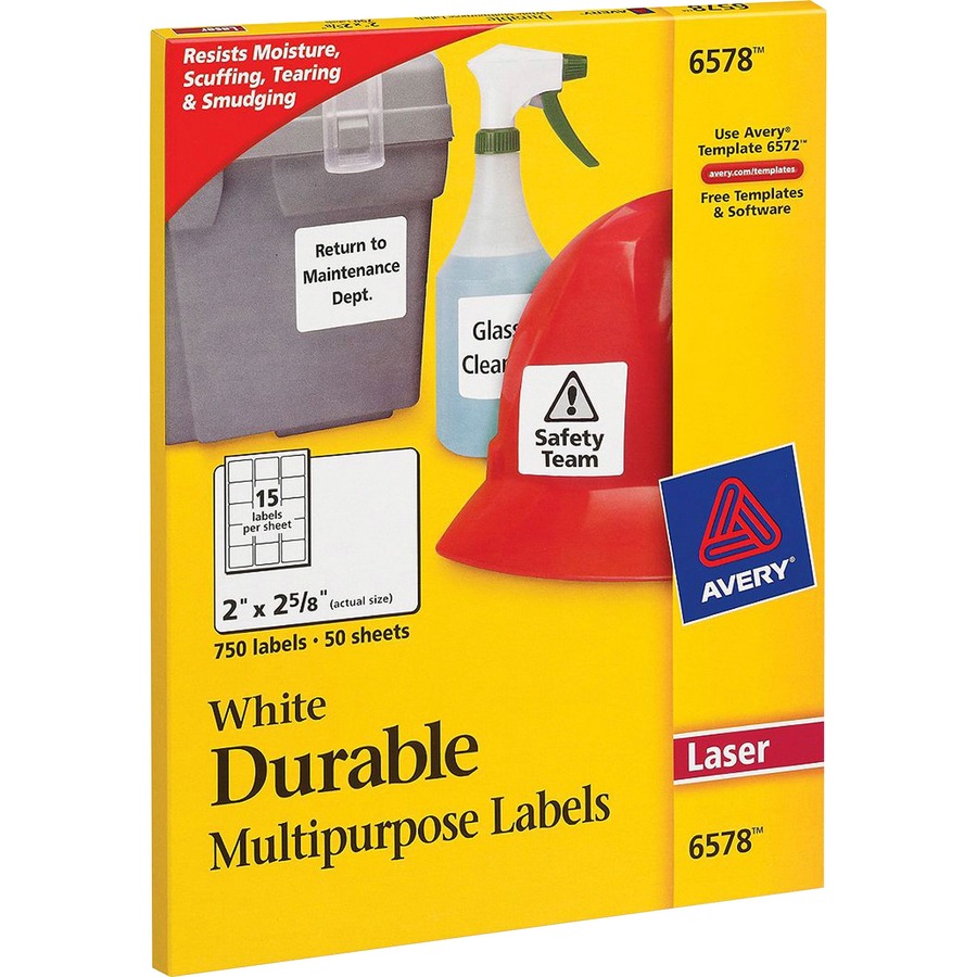 Avery 6578 Avery 6578 Permanent Durable I D Label Ave6578 Ave 6578 Office Supply Hut