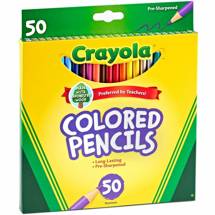 Crayola Erasable Colored Woodcase Pencils, 3.3 mm - 24 count