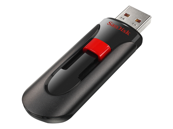 Image for SanDisk Cruzer Glide USB Flash Drive - 32 GB - USB 2.0 - Black, Red - 2 Year Warranty from HP2BFED
