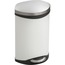 Safco Ellipse Hands Free Step-On Receptacle, 3 Gallon Capacity, White Thumbnail 2